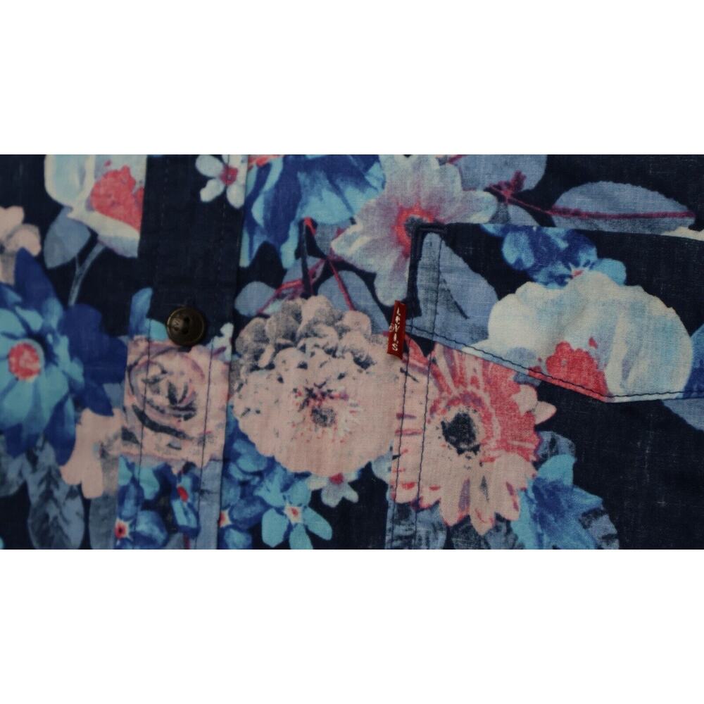 Vtg‎ 90s Y2K Levis Tropical Vacation Beachy Whimsy Hawaiian Short Sleeve Shirt - Picture 4 of 10